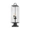 Z-Lite Sana 3 Light Outdoor Pier Mounted Fixture, Black And Seedy 592PHBS-SQPM-BK - alternate 4